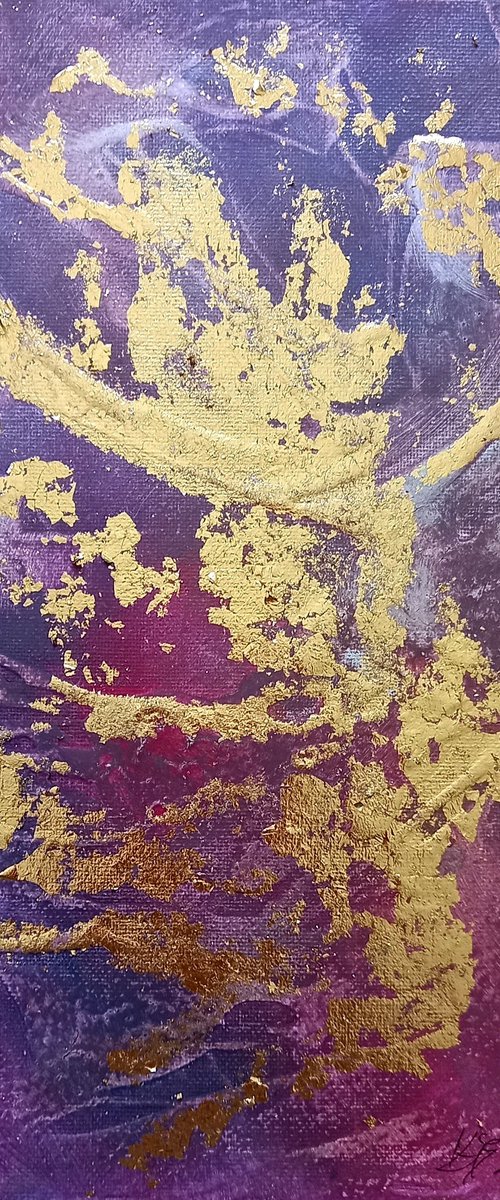 Abstract with gold leaf by Kovács Anna Brigitta