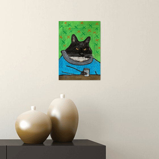 Drinking cat #17