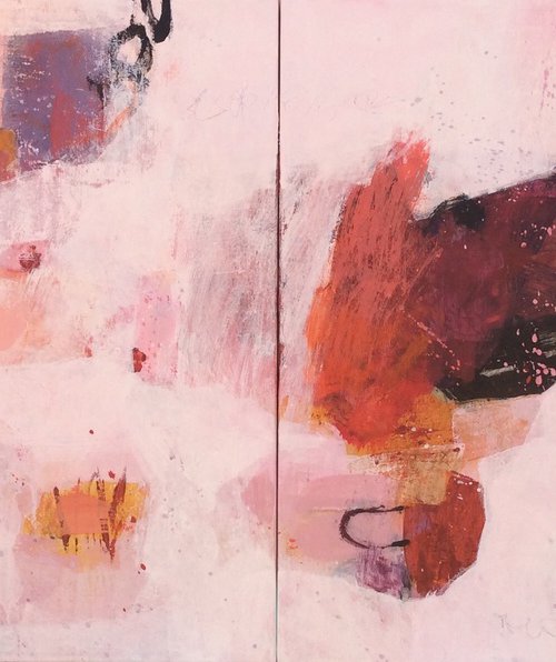 Whispers of the Heart - diptych by Linda Coppens