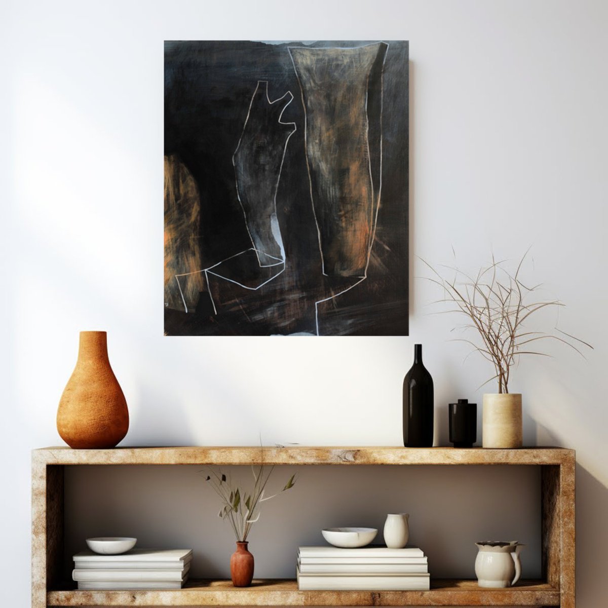 Still Life Acrylic Painting By Trayana Panayotova, 19 X 23", Ephemeral Still Life V, Original Artwork