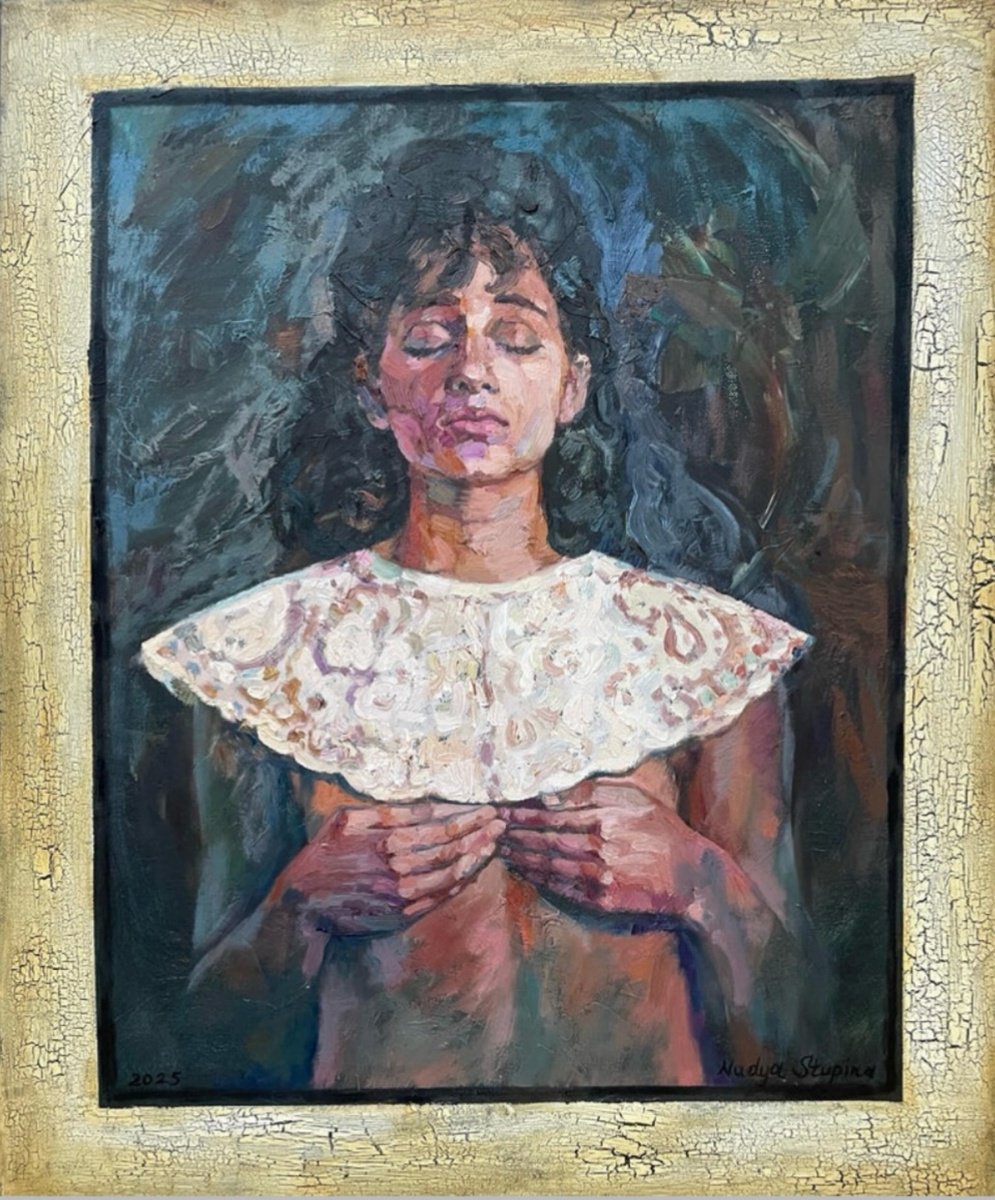 Vintage Collar By Nadezda Stupina, 21 X 26, Artwork For Sale On Artfinder