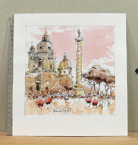 Rome Watercolor Art