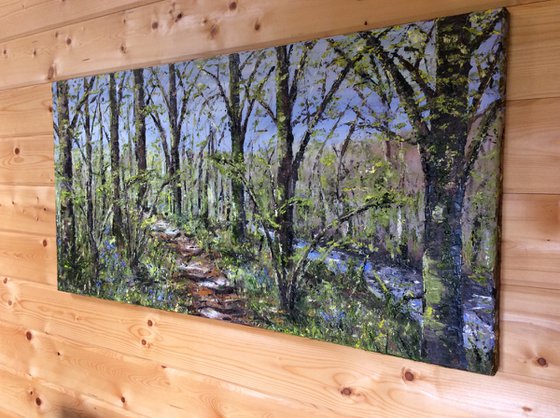 Large Spring Woods (large ready to hang oil painting)