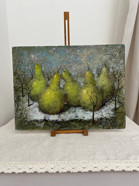 Fruit Pears in nature