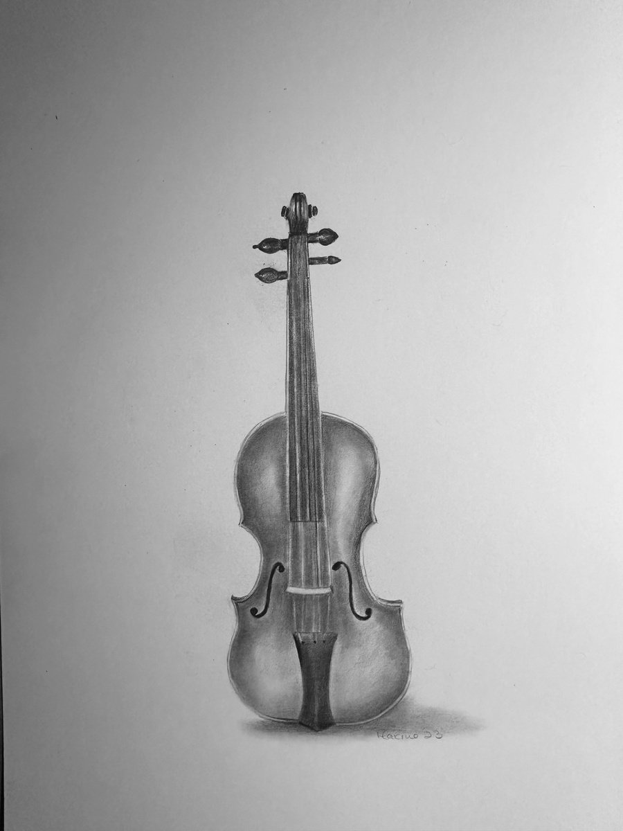 Violin Pencil drawing by Maxine Taylor | Artfinder