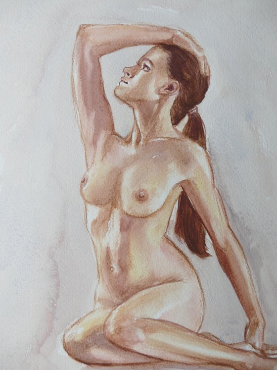 Seated female nude