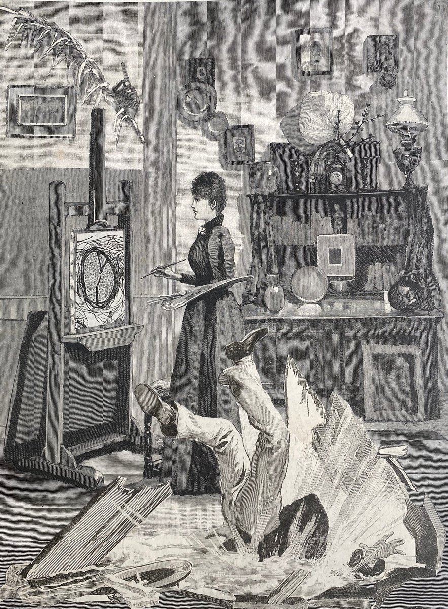 Surrealistic Portrait Collage By Tudor Evans, 7 X 9", Accident In The Studio, Original Artwork