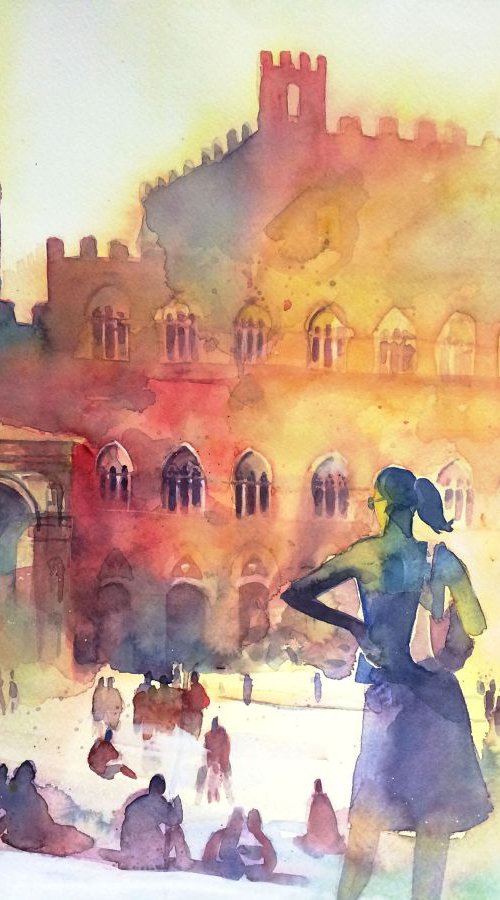 Giochi di luce in Piazza del Campo by Alessandro Andreuccetti