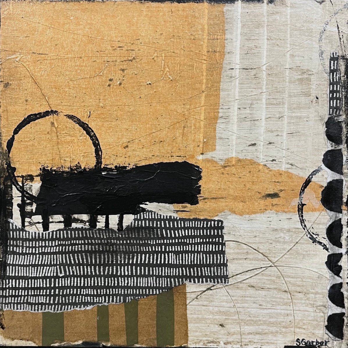Geometric Painting , Magpie By Shellie Garber, 12 X 12, Artwork For Sale On Artfinder