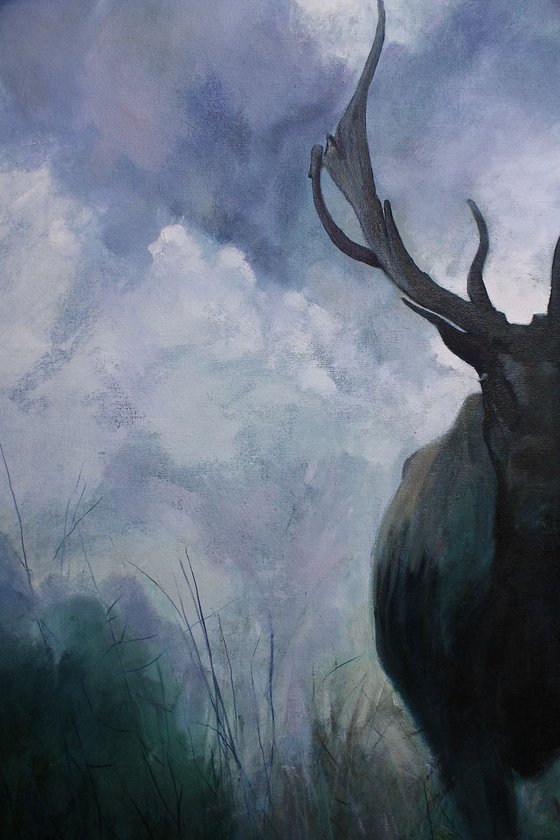 The Monarch (Large Deer Painting) 87cm x 123cm