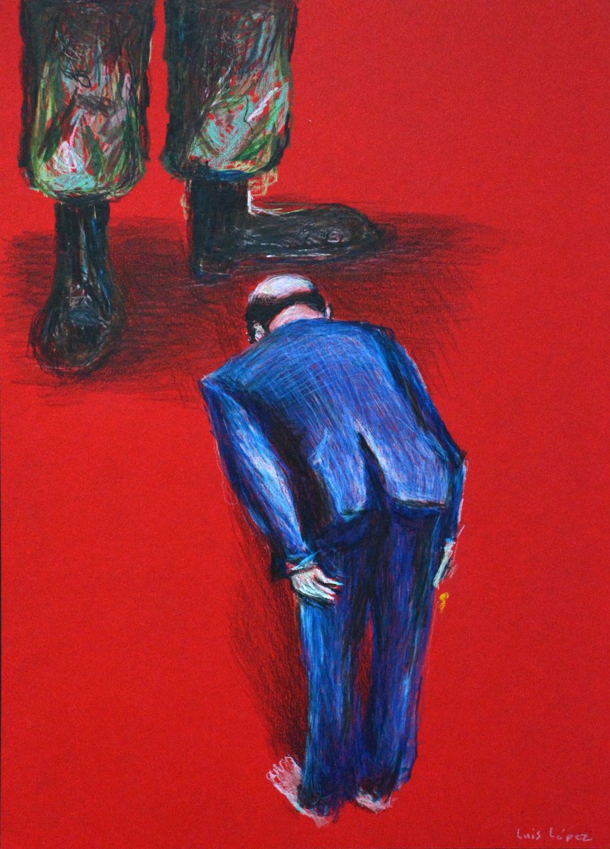 Illustrative Portrait Pencil Drawing By Luis Lopez, 8 X 12", It