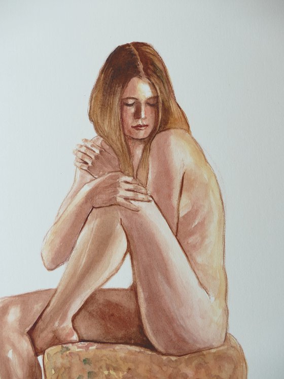 Seated female nude