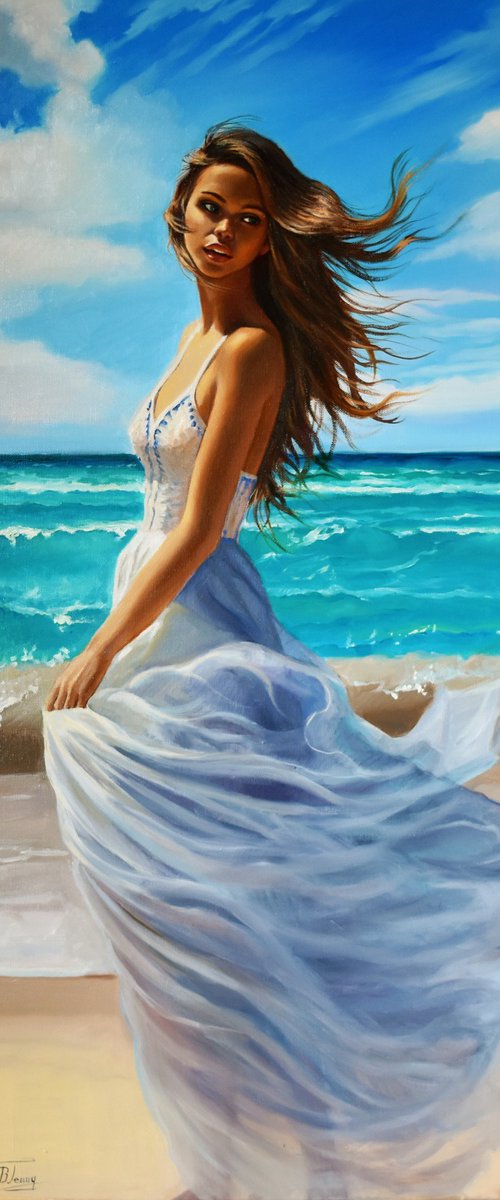 A girl who loves the sea II by Serghei Ghetiu