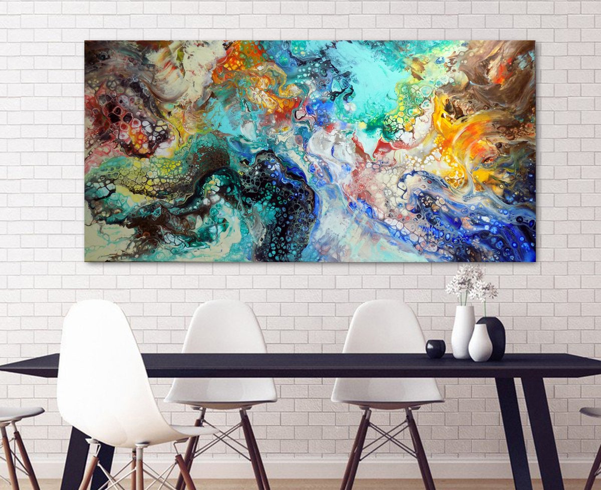 Tectonic Flow By Areti Ampi, 47 X 24, Artwork For Sale On Artfinder