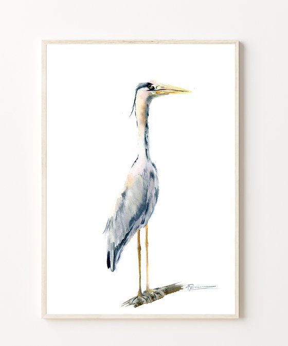 Lonely Heron Set of 2