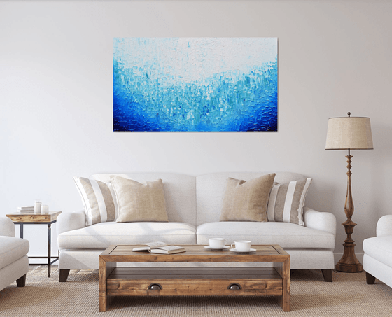 Tranquil XIII - Large Blue Painting