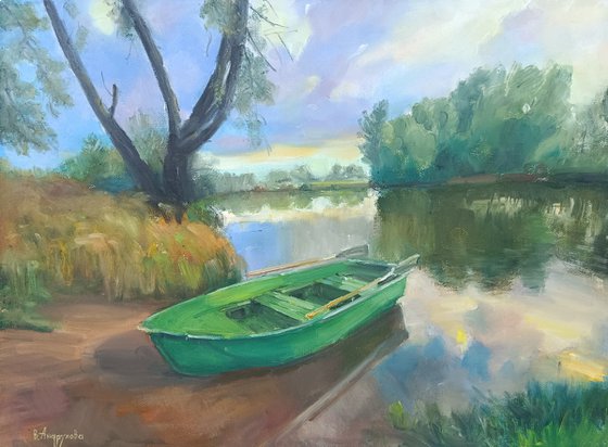 Landscape with a boat