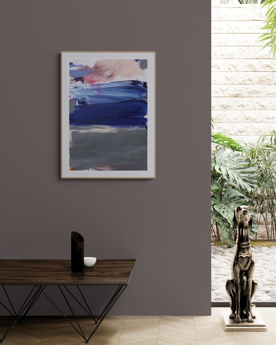 Abstract Painting By Daniela Schweinsberg, 20 X 28, Wandering Thoughts #8, Original Artwork