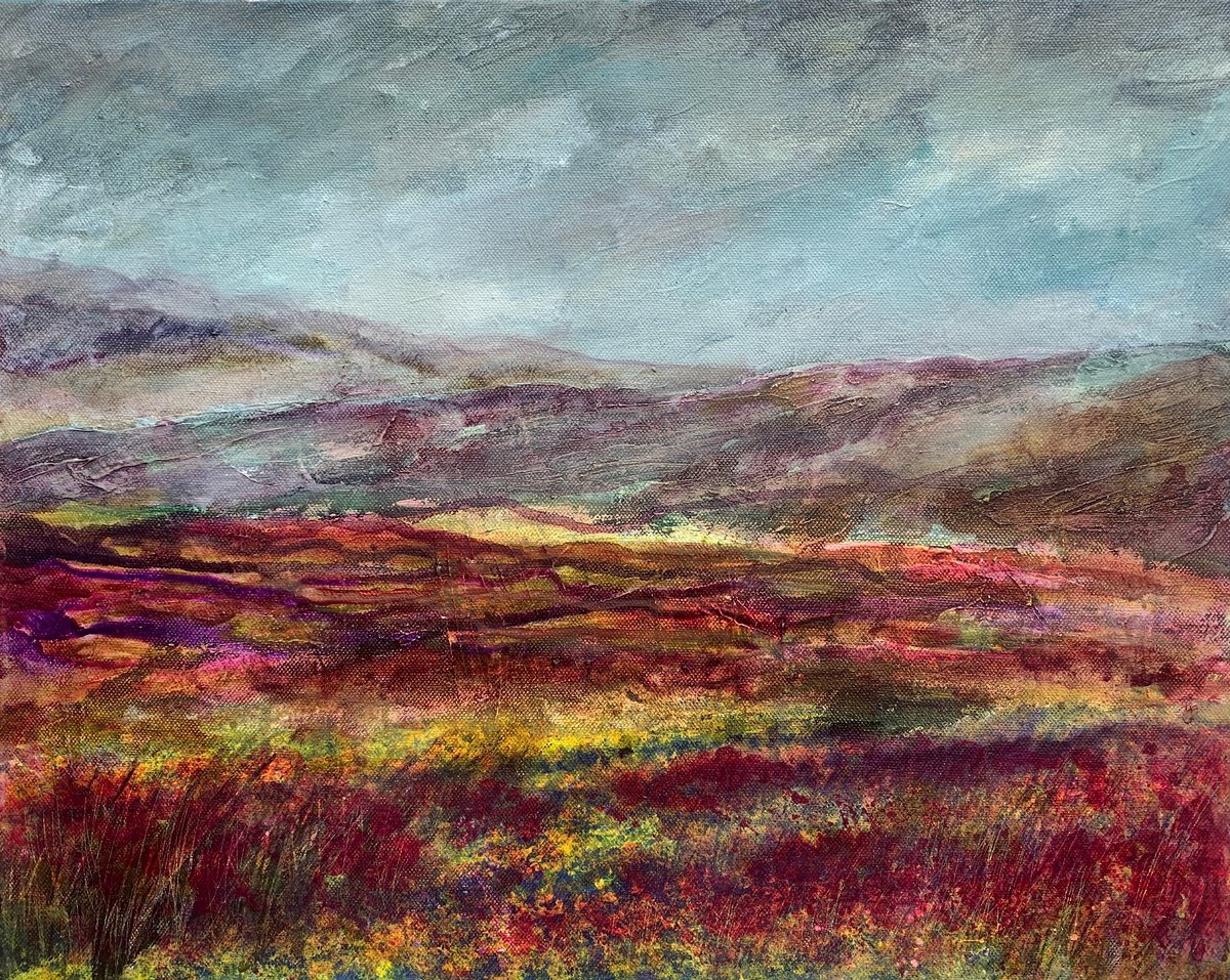 Scottish Heather Landscape by Suzsi Corio