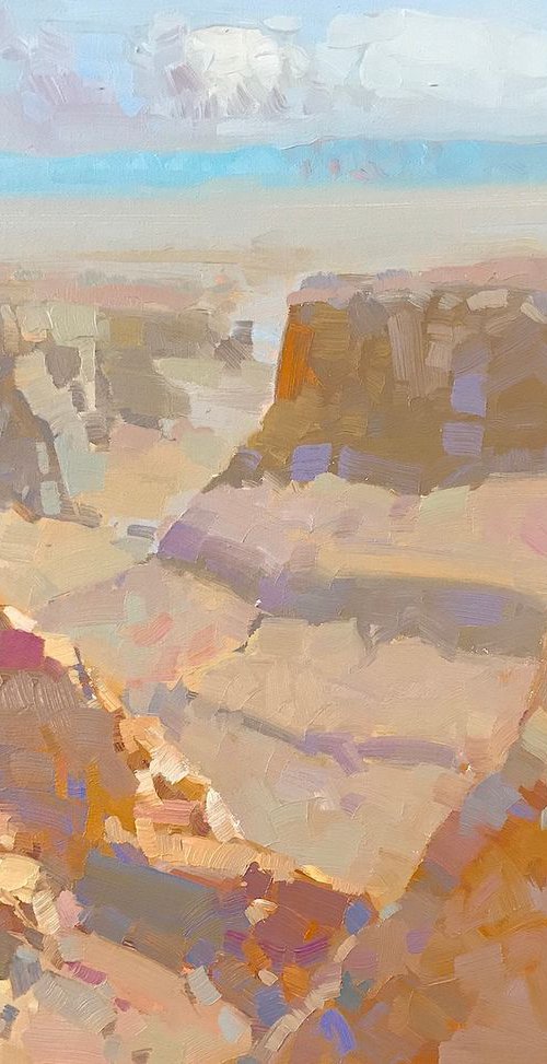 Grand Canyon, Landscape oil painting, One of a kind, Signed, Handmade artwork by Vahe Yeremyan