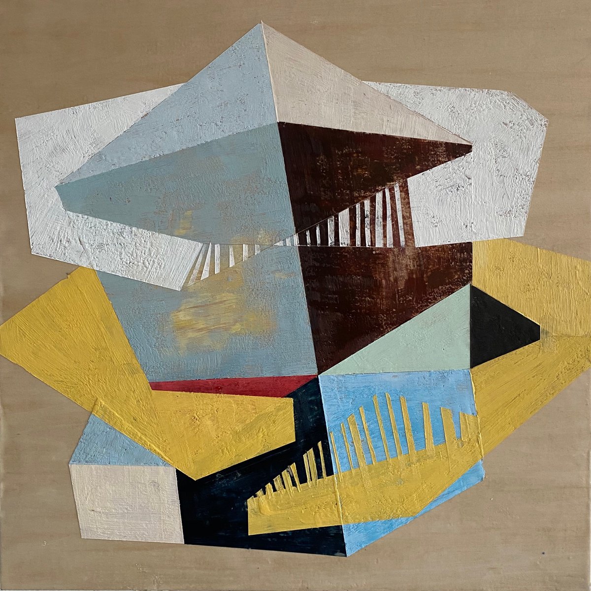 Organic Abstract Painting By Domenica Brockman, 25 X 24, Heriot, Original Artwork