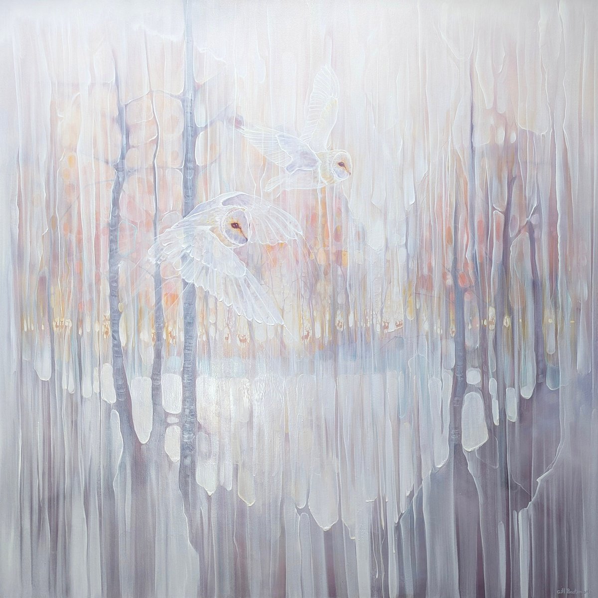 Expressive Oil Painting , Out Of This World By Gill Bustamante, 48 X 48, Artwork For Sale On Artfinder