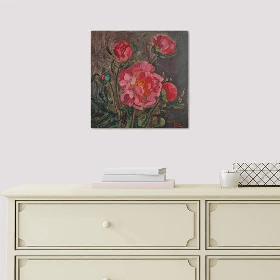 Still-life with flowers "Pink peonies"