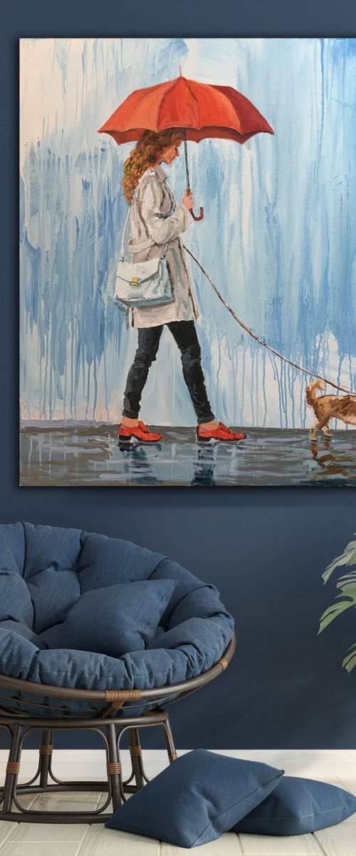 Woman with a dog. by Vita Schagen