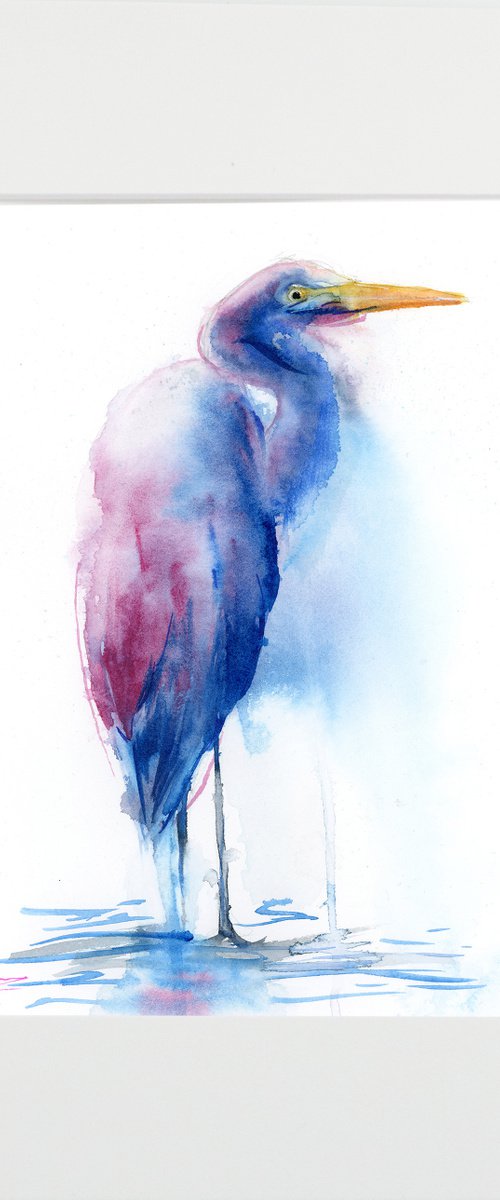 Bright heron (series Bright color animals 1 of 6) by Olga Tchefranov (Shefranov)