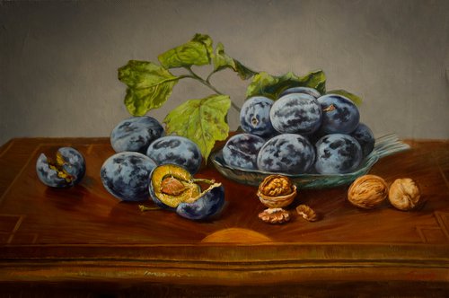 Plums and nuts by Eduard Panov
