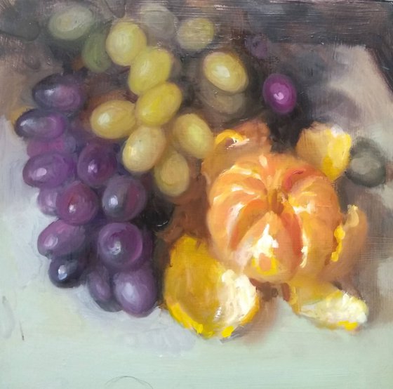 Mandarin And Grapes