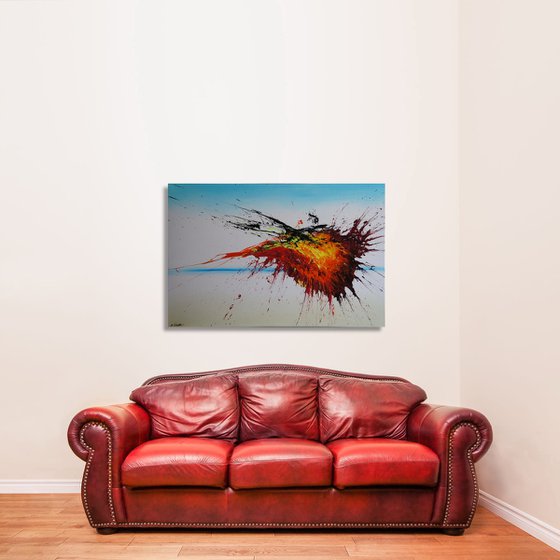 Right Into The Blaze (Spirits Of Skies 096080) (120 x 80 cm) XXL (48 x 32 inches)