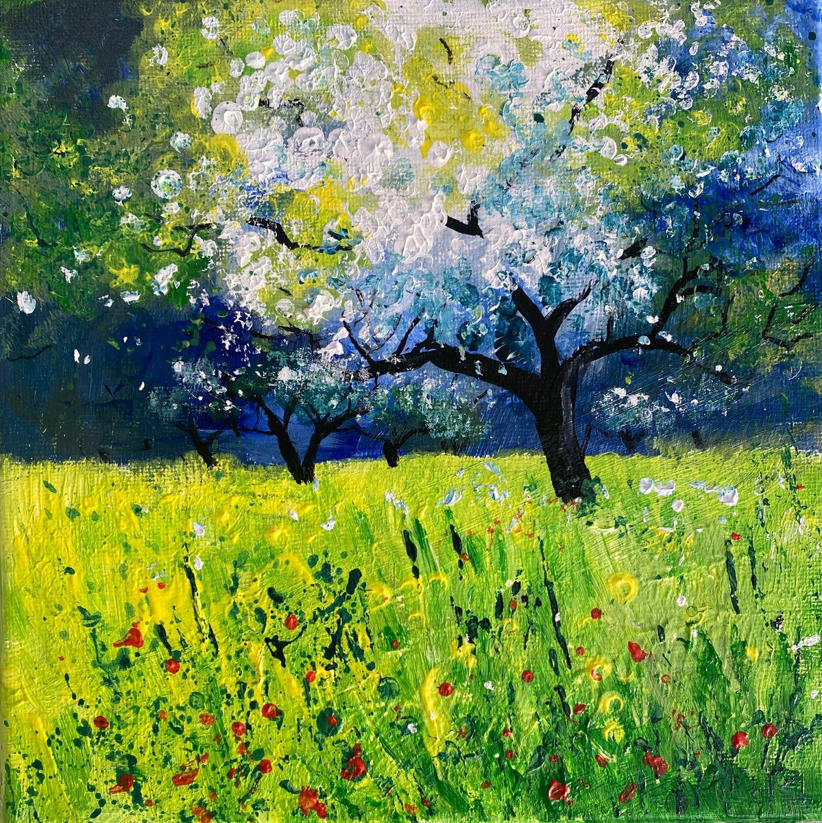 Orchard in springtime by Teresa Tanner