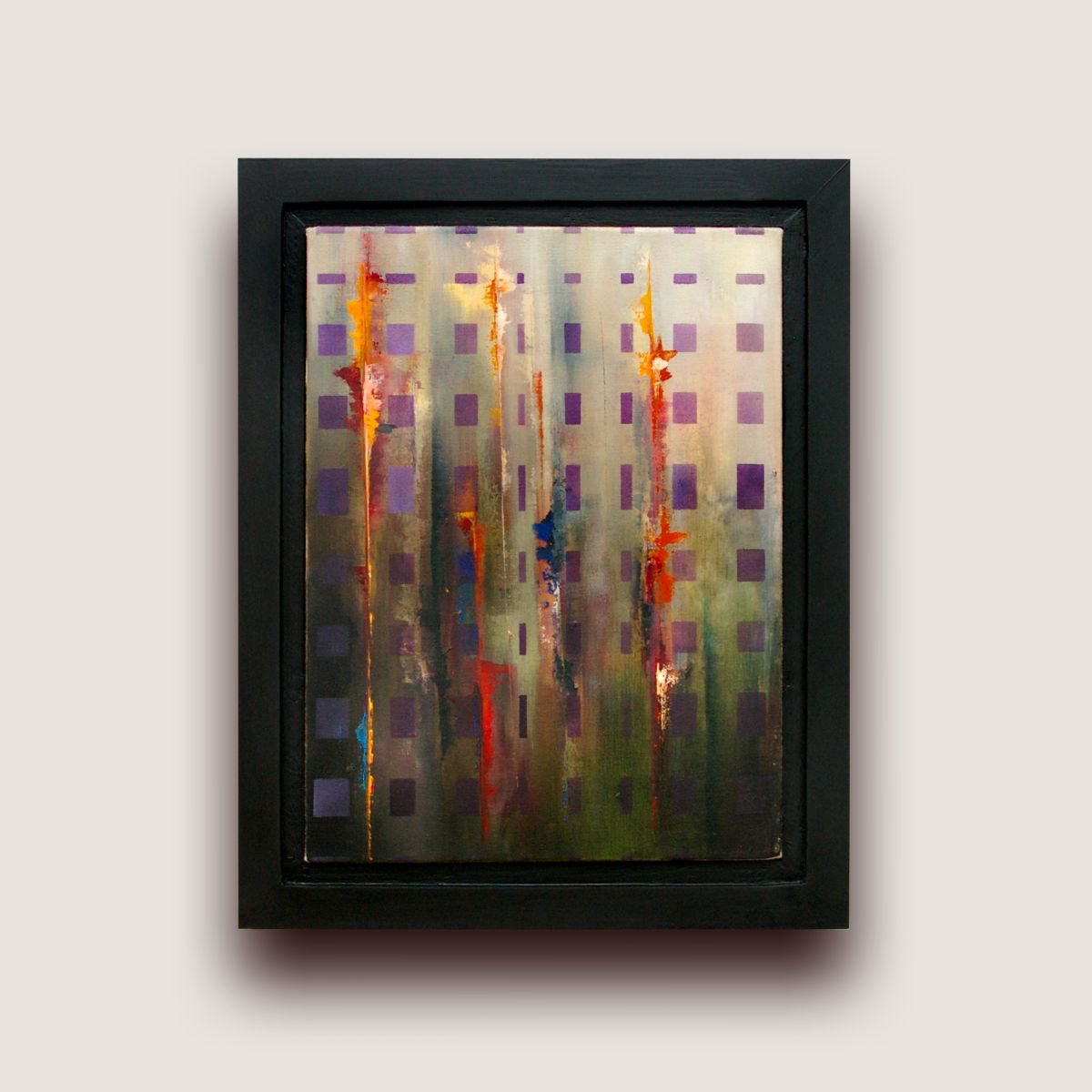 Abstract Oil Painting - Ab Squares ii by Matthew Withey