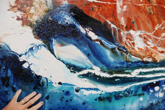 Serpentine 240cm x 100cm Huge Texture Abstract Art