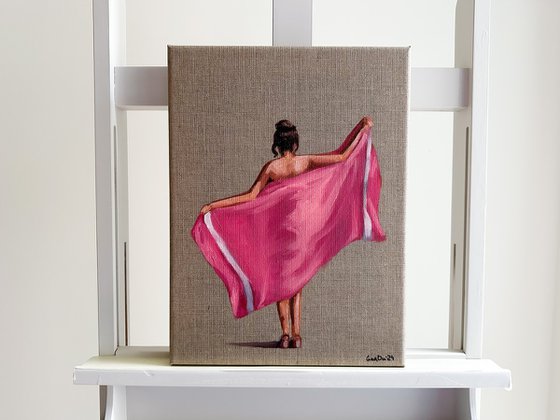 Woman with Pink Towel