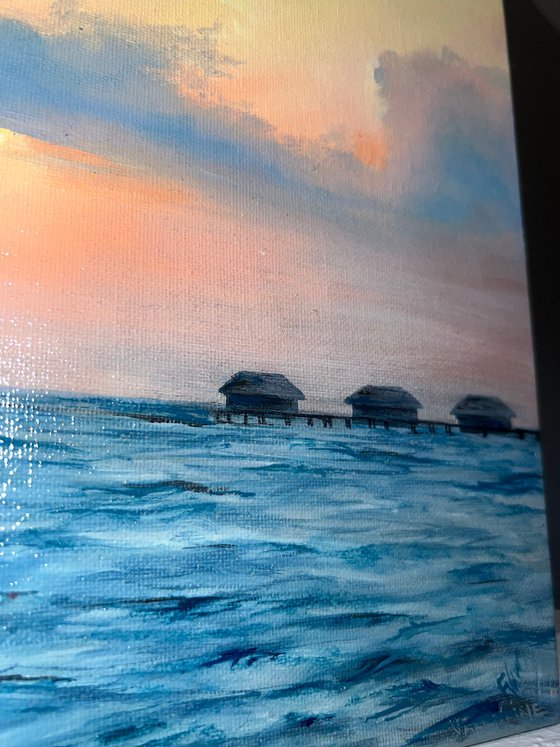 Hawaiian sunset hand-painted Oil Painting