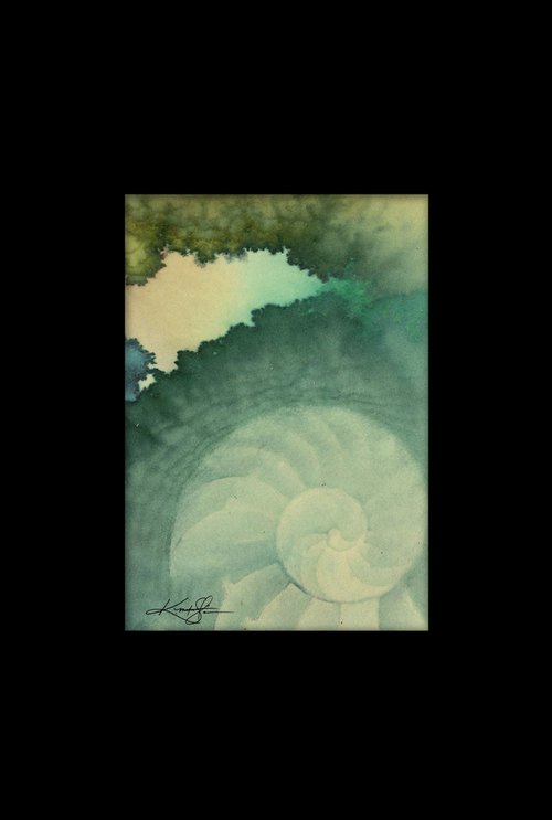 Nautilus Shell 2020-9 -  Mixed Media Sea Shell Painting by Kathy Morton Stanion by Kathy Morton Stanion