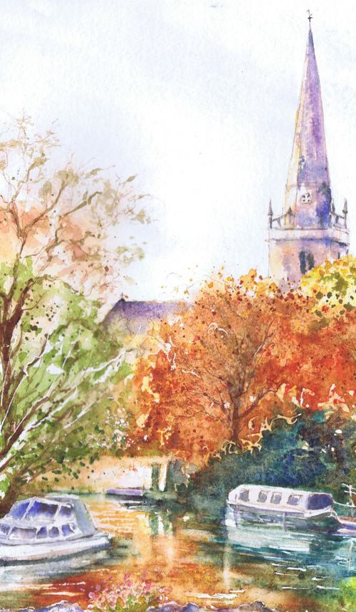 Autumn View from Bridge St, Abingdon by Michele Wallington