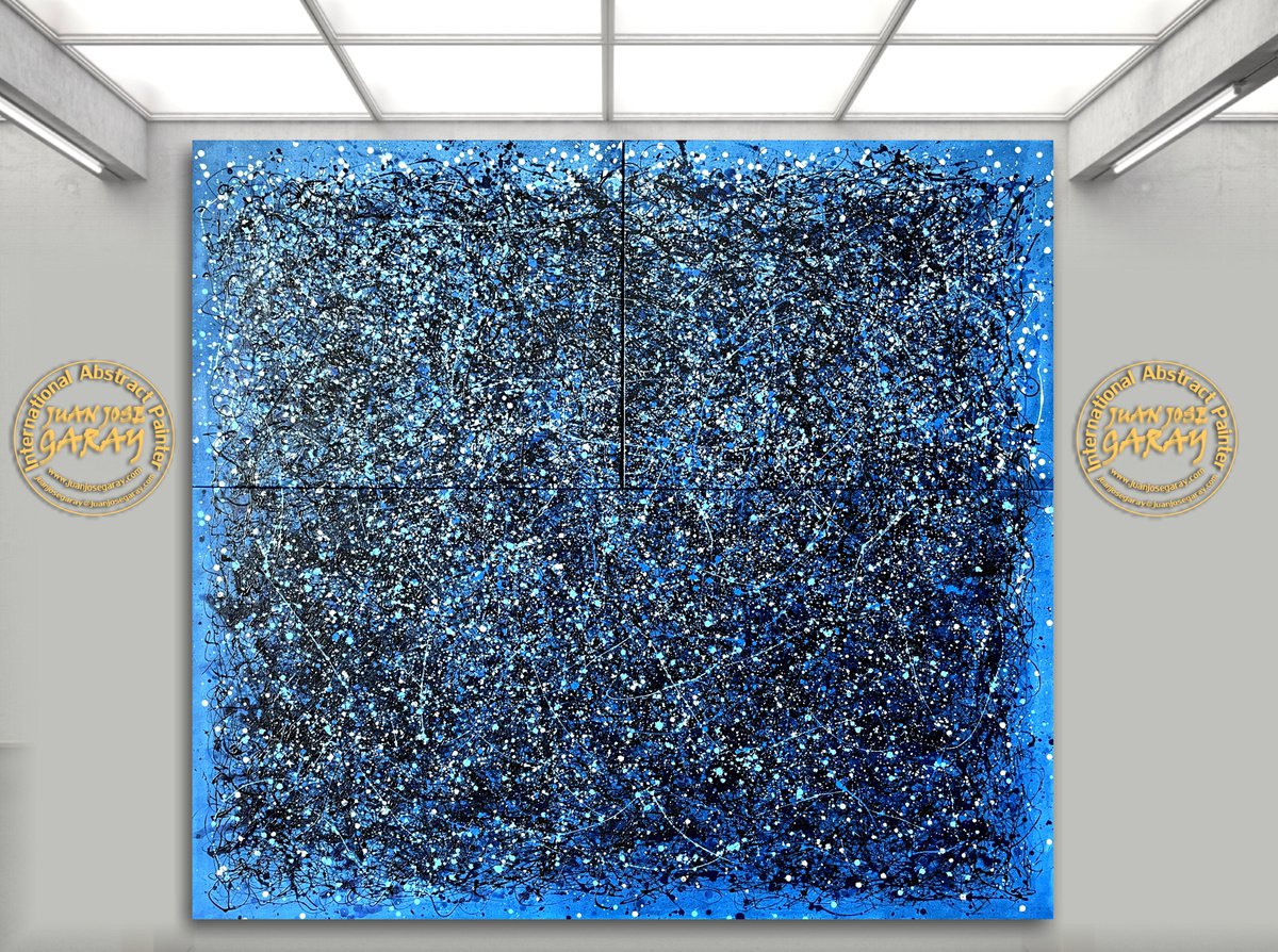 Blue to the Moon - Triptych - Tribute a J.Pollock by Juan Jose Garay by Juan Jose Garay
