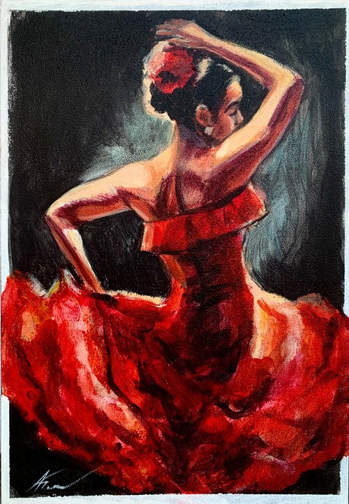 Flamenco dance 7 by Anzhelika Klimina