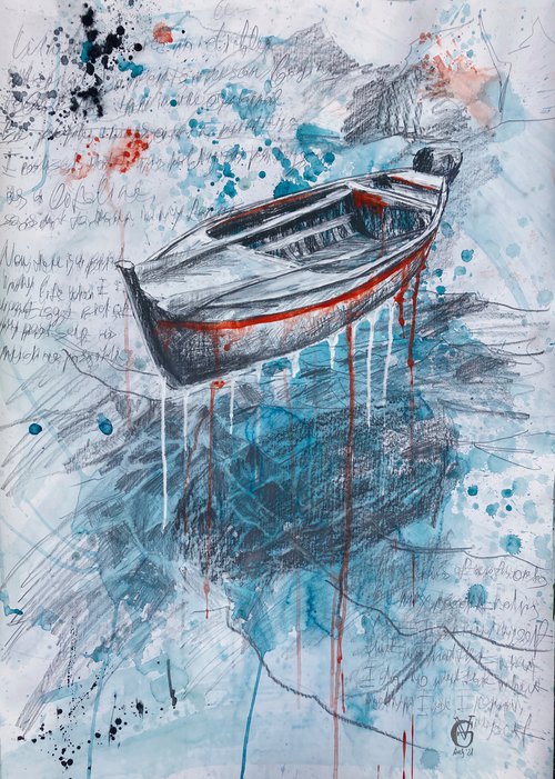 Fishing Boat by Valeria Golovenkina