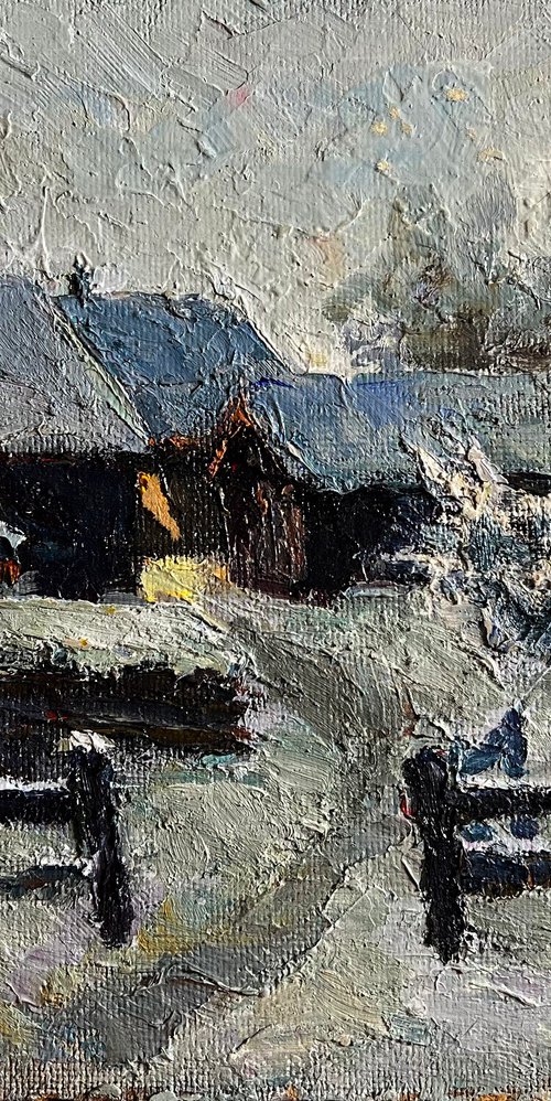 Winter Courtyard by Boris Serdyuk