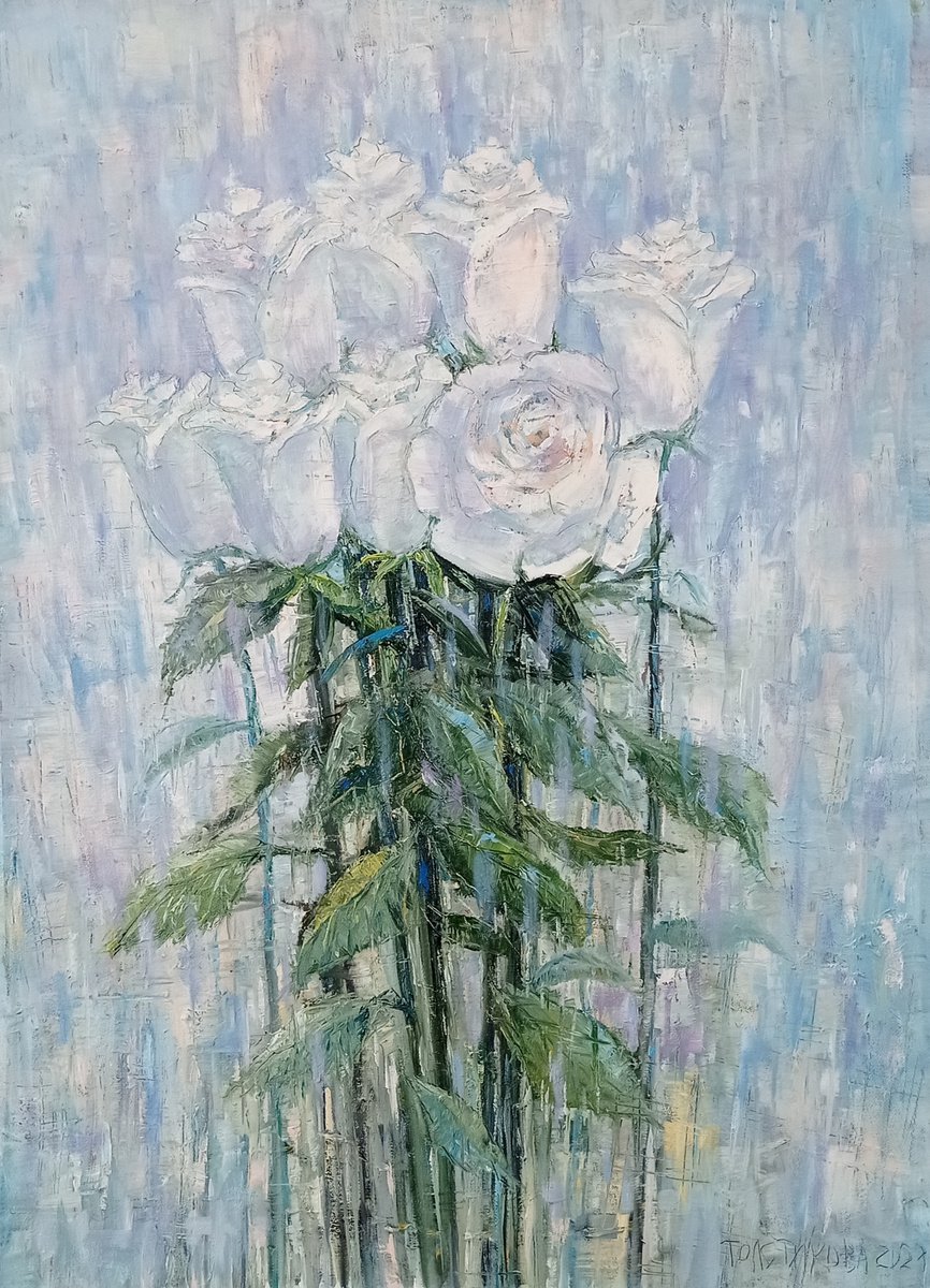 my white roses by Irina Tolstikova