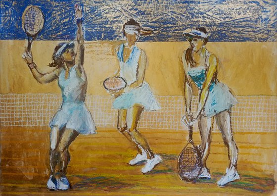 Three Tennis players