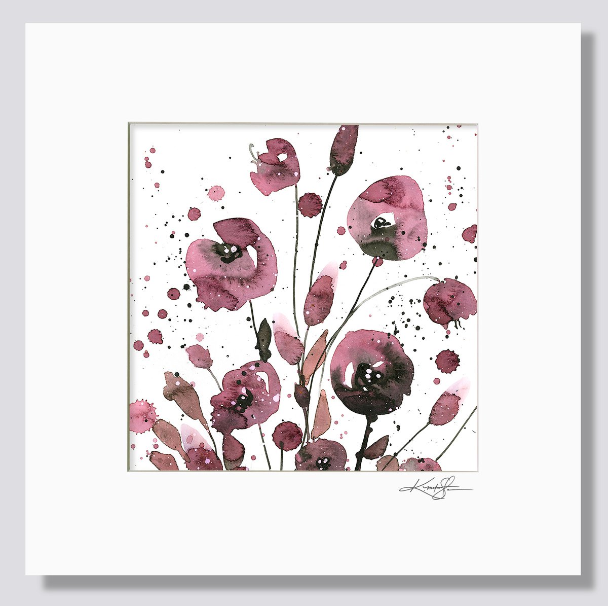 Floral Charm 6 - Abstract Flower Painting by Kathy Morton Stanion by Kathy Morton Stanion