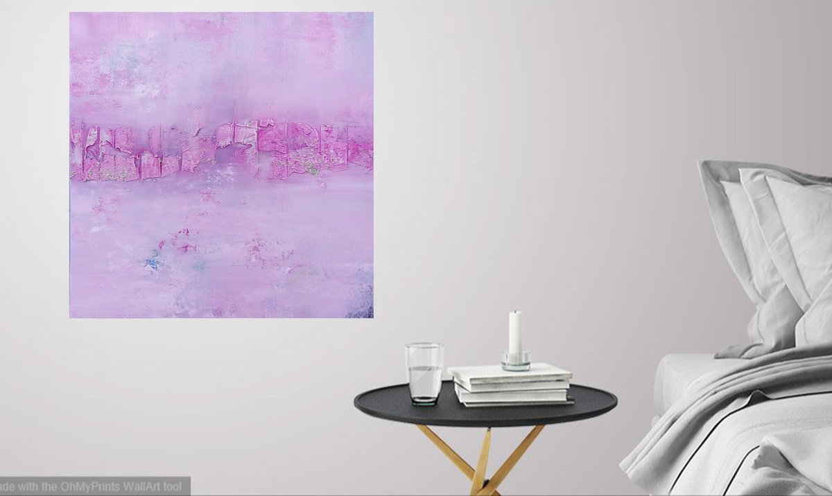 Abstract Acrylic Painting By Susan Wooler, 24 X 24", A Dance For Two, Original Artwork