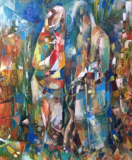 The first vintage(80x100cm, oil painting, ready to hang)