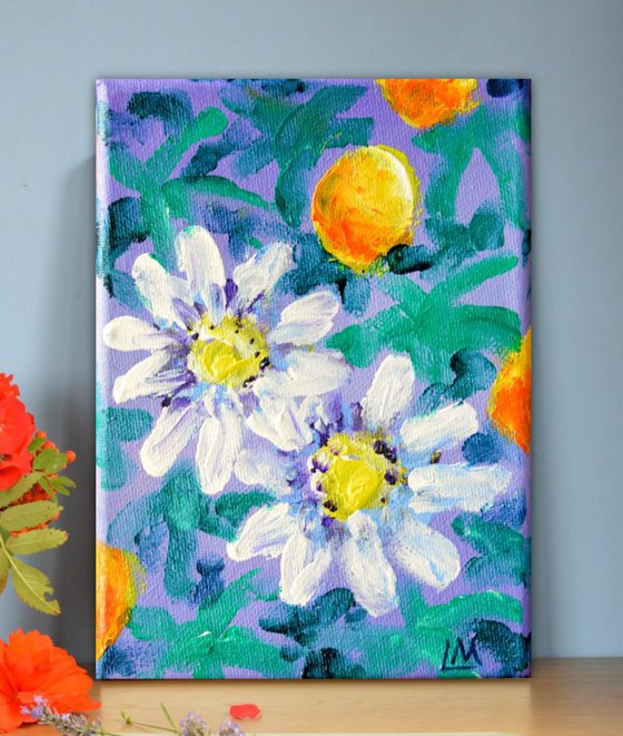 Tropical Flowers - Passion Flower - Finger Painting