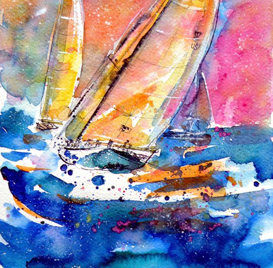 Sailboats together